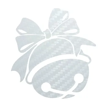 Samolepící dekorace Vánoční rolnička pravá (51 - 3D karbon bílý) SAMOLEPKA NA AUTO, NÁLEPKA, FÓLIE, POLEP, TUNING, VLASTNÍ TEXT, TISK, AUTOSAMOLEPKY.cz, POLEPY, OBRÁZEK, LOGO, 3D STICKERS