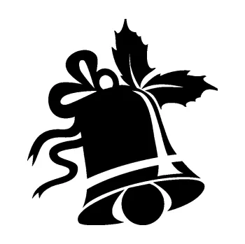 Samolepící dekorace SAMOLEPKA Vánoční zvoneček 001 pravá (01 - černá) NA AUTO, NÁLEPKA, FÓLIE, POLEP, TUNING, VLASTNÍ TEXT, TISK, AUTOSAMOLEPKY.cz, POLEPY, OBRÁZEK, LOGO, SAMOLEPKY