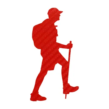 Samolepicí dekorace na vozidlo Turista 003 pravá (53 - 3D karbon červený) SAMOLEPKA NA AUTO, NÁLEPKA, FÓLIE, POLEP, TUNING, VLASTNÍ TEXT, TISK, AUTOSAMOLEPKY.cz, POLEPY, OBRÁZEK, LOGO, 3D STICKERS