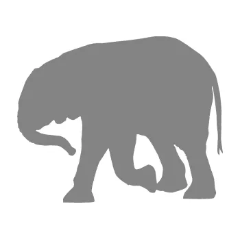 Samolepící dekorace SAMOLEPKA Slon 004 levá (17 - šedá) NA AUTO, NÁLEPKA, FÓLIE, POLEP, TUNING, VLASTNÍ TEXT, TISK, AUTOSAMOLEPKY.cz, POLEPY, OBRÁZEK, LOGO, SAMOLEPKY