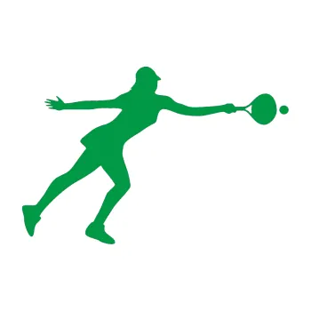 Polep vozidla Tenistka 003 pravá (12 - zelená) SAMOLEPKA NA AUTO, NÁLEPKA, FÓLIE, POLEP, TUNING, VLASTNÍ TEXT, TISK, AUTOSAMOLEPKY.cz, POLEPY, OBRÁZEK, LOGO, 3D STICKERS