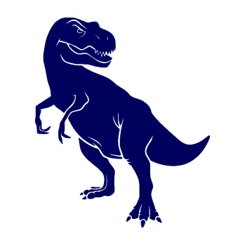 Samolepící dekorace SAMOLEPKA Tyrannosaurus Rex 004 levá (23 - tmavě modrá) NA AUTO, NÁLEPKA, FÓLIE, POLEP, TUNING, VLASTNÍ TEXT, TISK, AUTOSAMOLEPKY.cz, POLEPY, OBRÁZEK, LOGO, SAMOLEPKY