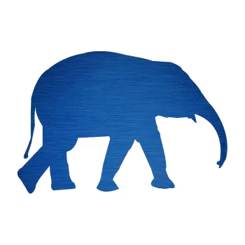 Samolepící dekorace SAMOLEPKA Slon 017 pravá (65 - škrábaný kov modrý) NA AUTO, NÁLEPKA, FÓLIE, POLEP, TUNING, VLASTNÍ TEXT, TISK, AUTOSAMOLEPKY.cz, POLEPY, OBRÁZEK, LOGO, SAMOLEPKY