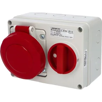 Elektrická zásuvka FAMATEL Zásuvka blokovaná 25110 IP67 400V 16A 5P 6h 25110