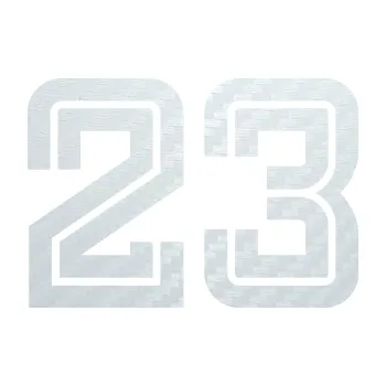 Polep vozidla Startovní číslo 23 typ 7 (51 - 3D karbon bílý) SAMOLEPKA NA AUTO, NÁLEPKA, FÓLIE, POLEP, TUNING, VLASTNÍ TEXT, TISK, AUTOSAMOLEPKY.cz, POLEPY, OBRÁZEK, LOGO, 3D STICKERS
