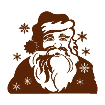 Samolepící dekorace Vánoční Santa 001 levá (15 - hnědá) SAMOLEPKA NA AUTO, NÁLEPKA, FÓLIE, POLEP, TUNING, VLASTNÍ TEXT, TISK, AUTOSAMOLEPKY.cz, POLEPY, OBRÁZEK, LOGO, 3D STICKERS