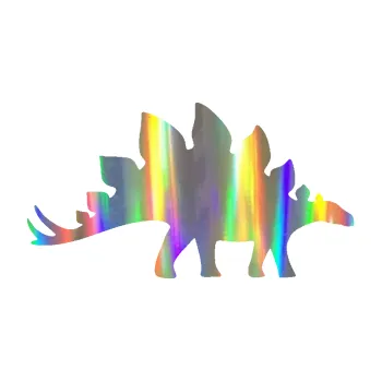 Samolepící dekorace Stegosaurus 001 pravá (93 - Holografická) SAMOLEPKA NA AUTO, NÁLEPKA, FÓLIE, POLEP, TUNING, VLASTNÍ TEXT, TISK, AUTOSAMOLEPKY.cz, POLEPY, OBRÁZEK, LOGO, 3D STICKERS