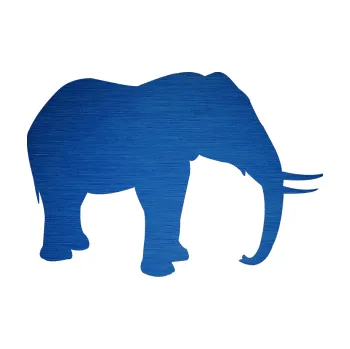 Samolepící dekorace SAMOLEPKA Slon 019 pravá (65 - škrábaný kov modrý) NA AUTO, NÁLEPKA, FÓLIE, POLEP, TUNING, VLASTNÍ TEXT, TISK, AUTOSAMOLEPKY.cz, POLEPY, OBRÁZEK, LOGO, SAMOLEPKY