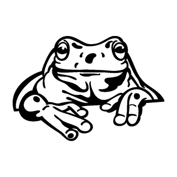 Samolepící dekorace SAMOLEPKA Žába 005 levá (01 - černá) NA AUTO, NÁLEPKA, FÓLIE, POLEP, TUNING, VLASTNÍ TEXT, TISK, AUTOSAMOLEPKY.cz, POLEPY, OBRÁZEK, LOGO, SAMOLEPKY