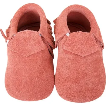 Capáčky LAIT ET MIEL Kožené capáčky mokasínky růžové 0-6 měsíců Růžová 17-18