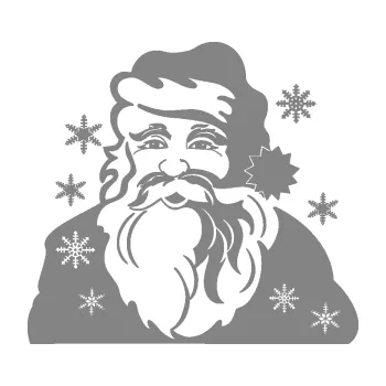 Samolepící dekorace SAMOLEPKA Vánoční Santa 001 pravá (17 - šedá) NA AUTO, NÁLEPKA, FÓLIE, POLEP, TUNING, VLASTNÍ TEXT, TISK, AUTOSAMOLEPKY.cz, POLEPY, OBRÁZEK, LOGO, SAMOLEPKY