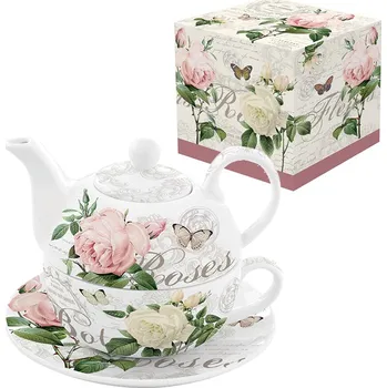 Easy Life, Itálie Easy Life - Porcelánová konvička s hrnkem Jardin Botanique - 350 ml Barva: jako na obrázku