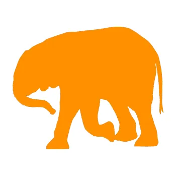 Samolepící dekorace SAMOLEPKA Slon 004 levá (06 - oranžová) NA AUTO, NÁLEPKA, FÓLIE, POLEP, TUNING, VLASTNÍ TEXT, TISK, AUTOSAMOLEPKY.cz, POLEPY, OBRÁZEK, LOGO, SAMOLEPKY