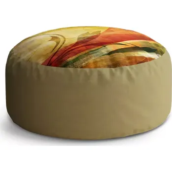 Sedací pytel Kulatý taburet Circle Retro motiv: 38x48 cm - Sablio