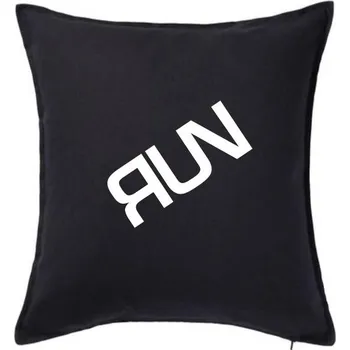 Polštář Run - Polštář 50x50 - 50x50 - Včetně výplně ( Černá )