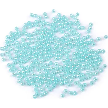Korálek Plastové voskové korálky / perly Glance Ø3 mm Varianta: 32 mint, Balení: 10 g