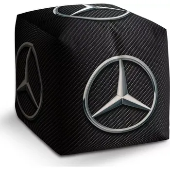 Taburet Taburet Kostka Logo 4 Carbon: 40x40x40 cm - Sablio