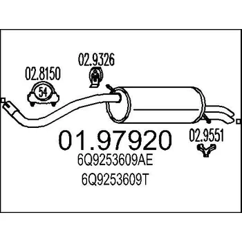 Auto-moto Zadní tlumič výfuku MTS 01.97920