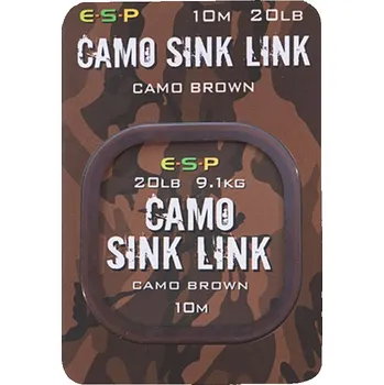 ESP návazcová šňůrka Camo Sink Link Brown 20lb 10m