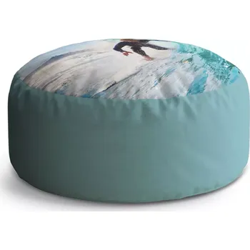 Sedací pytel Kulatý taburet Circle Surfař na vlně: 38x48 cm - Sablio