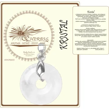 Přívěsek EX Herbis AHDL Přívěšek Donut Křišťál 25mm YCK36