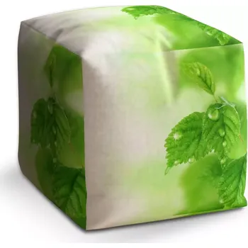 Taburet Taburet Kostka Listy 3: 40x40x40 cm - Sablio