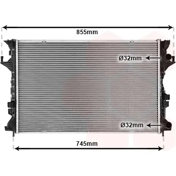 Autodíl Chladič, chlazení motoru VAN WEZEL 43002300
