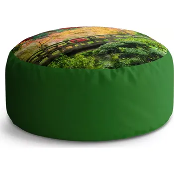 Sedací pytel Kulatý taburet Circle Most v parku: 38x48 cm - Sablio