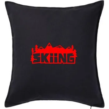 Polštář Skiing - Polštář 50x50 - 50x50 - Pouze potah ( Černá )