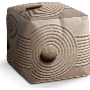 Taburet Taburet Kostka Otisk v písku: 40x40x40 cm - Sablio