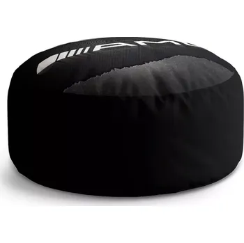 Sedací pytel Kulatý taburet Circle AMG černá: 38x48 cm - Sablio