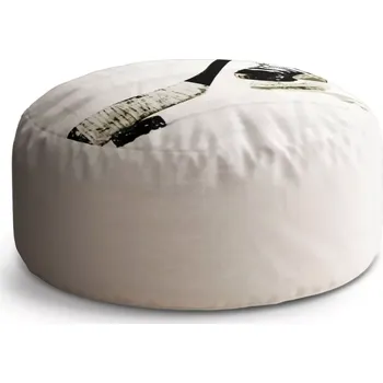 Sedací pytel Kulatý taburet Circle Lední hokej: 38x48 cm - Sablio