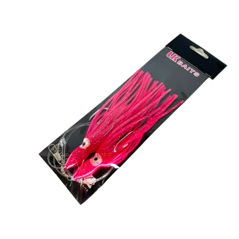 Umělá nástraha LK Baits návazec Chobotnice 8/0 16cm Lumino Red/Červený