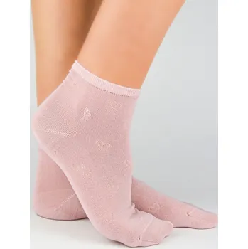 VISKÓZOVÉ PONOŽKY S HEDVÁBÍM ST040 pudrově růžová 36-41