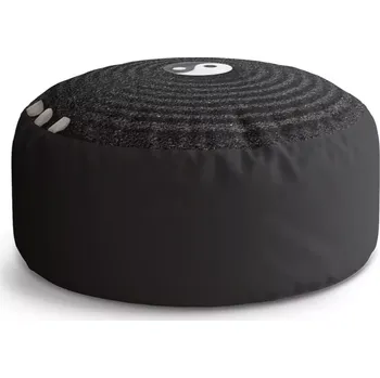 Sedací pytel Kulatý taburet Circle Jin a jang: 38x48 cm - Sablio