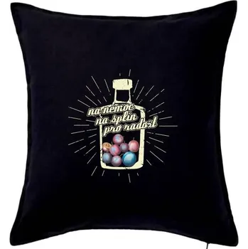 Polštář Na co pít slivovici - Polštář 50x50 - 50x50 - Pouze potah ( Černá )