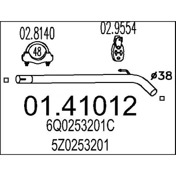 Výfuková trubka Výfuková trubka MTS 01.41012