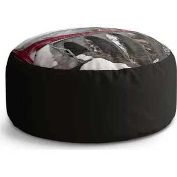 Sedací pytel Kulatý taburet Circle Vlak na mostě 2: 38x48 cm - Sablio