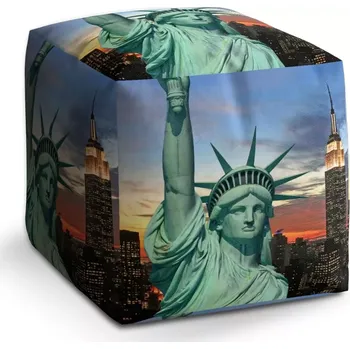 Taburet Taburet Kostka Socha Svobody: 40x40x40 cm - Sablio