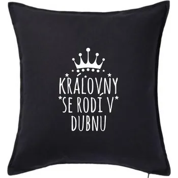 Polštář Královny se rodí v dubnu - Polštář 50x50 - 50x50 - Pouze potah ( Černá )