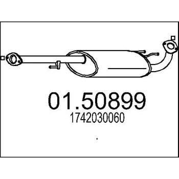 Auto-moto Střední tlumič výfuku MTS 01.50899