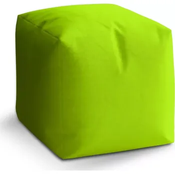 Taburet Taburet Kostka Limetková: 40x40x40 cm - Sablio