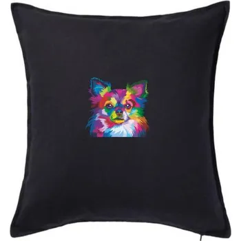 Polštář Čivava barevná - Polštář 50x50 - 50x50 - Pouze potah ( Černá )