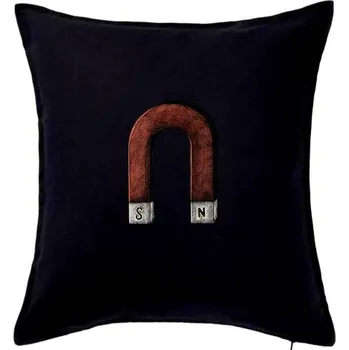 Polštář Magnet kresba - Polštář 50x50 - 50x50 - Pouze potah ( Černá )