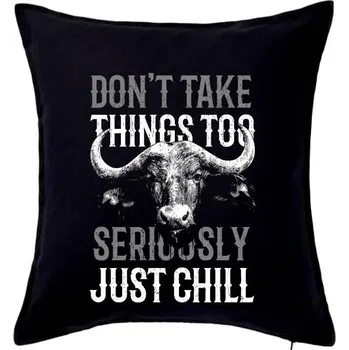 Polštář Buffalo chill - Polštář 50x50 - 50x50 - Pouze potah ( Černá )