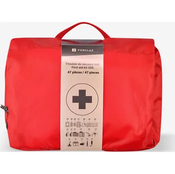 Lékárnička DECATHLON Lékárnička první pomoci 500 UL 47 ks ČERVENÁ