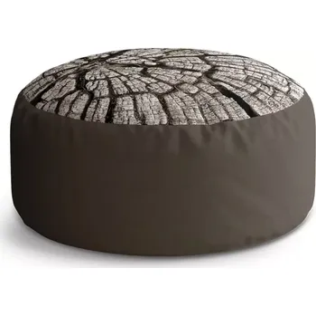 Sedací pytel Kulatý taburet Circle Dřevo: 38x48 cm - Sablio