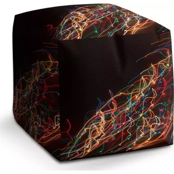 Taburet Taburet Kostka Světelný efekt: 40x40x40 cm - Sablio
