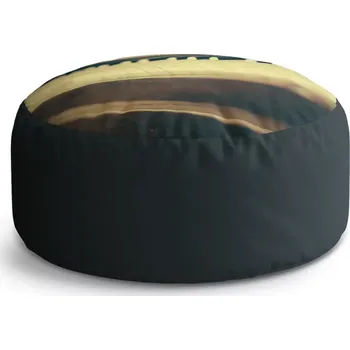 Sedací pytel Kulatý taburet Circle Klávesy klavíru: 38x48 cm - Sablio