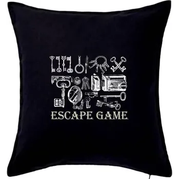 Polštář Escape game zámky - Polštář 50x50 - 50x50 - Pouze potah ( Černá )